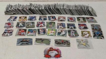 Large Lot of Approx. 300 Major Brand Sports Trading Cards, Mixed Years, Baseball & Football