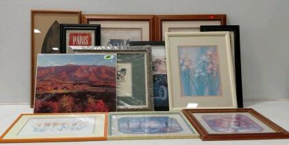 Mixed Lot of 11 Framed Art Prints & Posters, Various Themes