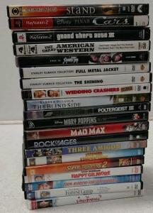 Mixed Lot: Grand Theft Auto III, Cars (PS2), 18+ Popular DVD Movies - Cases Included, Region 1