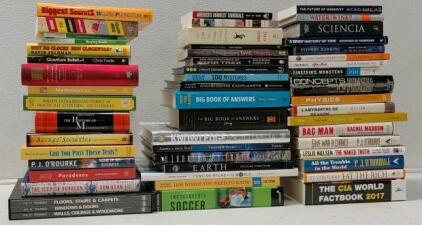 Large Lot 43+ Mixed Non-Fiction Books, Science, Trivia, History, Hardcover & Paperback, Modern