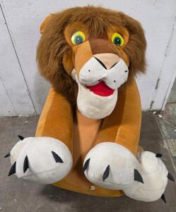 Fufasu the Oversized 31" Giant Lion Plush Stuffed Animal &ndash; Brown, Cartoon Face, Faux Fur Mane