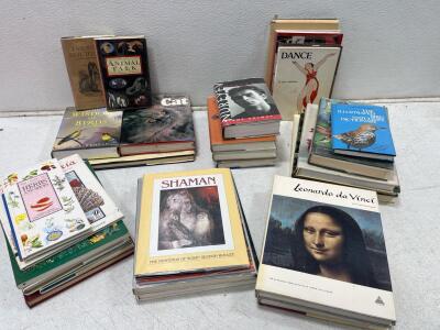 Collection of approx 19 Illustrated Hardcover Books: Art, Nature, Surrealism, Leonardo da Vinci, Sotheby&rsquo;s