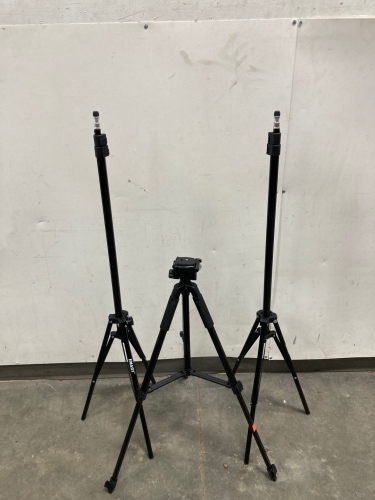 (3) Metal Tripods