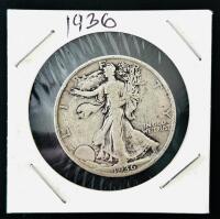 1936 Walking Liberty Half Dollar, 90% Silver, Philadelphia, Circulated Coin