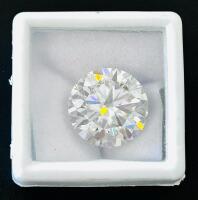 9.00 Ct D VVS1 Round Brilliant Diamond, GOGTL Certified, 15MM, Excellent Cut - 3