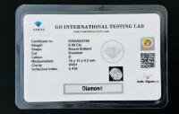 9.00 Ct D VVS1 Round Brilliant Diamond, GOGTL Certified, 15MM, Excellent Cut - 6
