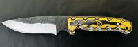Custom Fixed Blade Knife With Multi-Color G10 Handle And Leather Sheath - 2