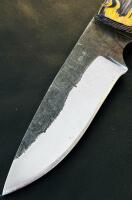 Custom Fixed Blade Knife With Multi-Color G10 Handle And Leather Sheath - 5