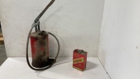 Filler Pump & Vintage Gas Can
