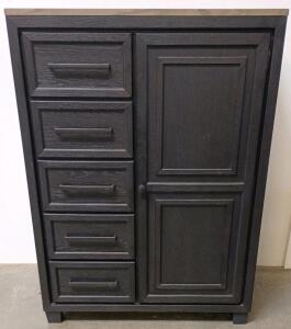 Signature Design By Ashley Foyland 1 Door Dresser Chest, 8 Drawers, 2 Shelves, Two-Tone Finish