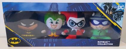 DC Comics Batman Collection 6-Inch Sitting Plush Boxed Set - Batman, Joker, Harley Quinn, Riddler New