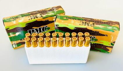PMC 3006C .30-06 Springfield 150gr FMJ Rifle Ammo, Brass Case, 2 Boxes (40 Rounds) Vintage