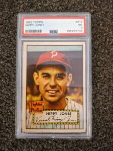 1952 Topps Nippy Jones #213 PSA 3 VG Philadelphia Phillies Vintage Baseball Card
