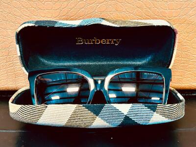 Burberry BE4397 C3 Square Oversized Sunglasses, 56mm, Brown Gradient Lens, Made in Italy, w/ Case