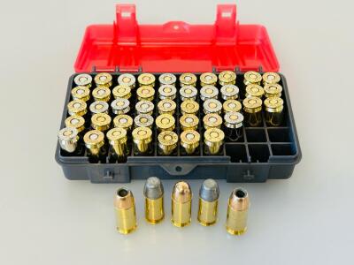 .45 ACP 50-Round Mixed Ammo, Brass Case, Federal/Hornady/Win/Variety, FMJ/JHP/LRN, In Case
