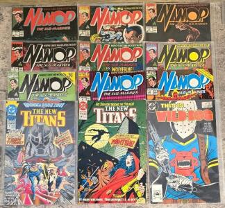 Marvel & DC Comics: (8) Namor, (2) New Titans, Wild Dog | Key Wolverine & Invaders Issues