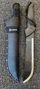 Gerber Gator Machete 18" Blade, Sawback, Gator Grip Handle, Nylon Sheath, Serial 4660814E1