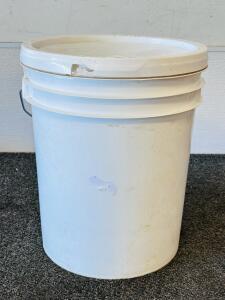 5-Gallon Bucket of Hard White Wheat Or Red Hard Wheat (Unkown), 2009/2010 Harvest (Approx Date), Approx. 37-40 lbs, Sealed Snap Lid Container (Location L)