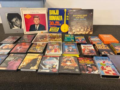 33 Vintage VHS Tapes, DVDs & Vinyl Records &ndash; Animation, Classic Film, Music, Holiday Titles