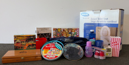 Twin Size Air Mattress, INVICARE Raised toilet Seat, Puzzles, Collector Plate/Figurine And More