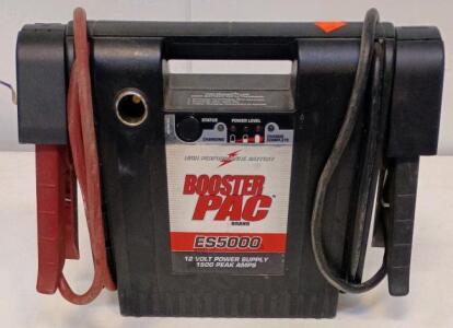 Booster PAC ES5000 Jump Starter &ndash; 12V, 1500 Peak Amps, 400 Cranking Amps, 43" Cables, Heavy-Duty Clamps