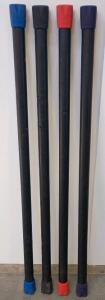 CAP Weighted Workout Bars - 10 lb, 12 lb, 15 lb, 20 lb - EVA Foam Grip, Color-Coded End Caps