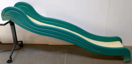 Speedy Slide 7ft Playground Slide, Green & Yellow, High Side Rails, Fits 4ft Deck Height