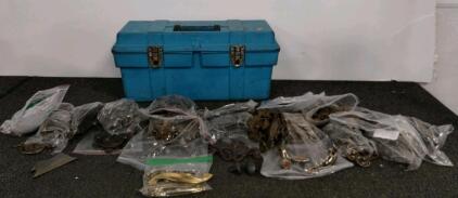 Hardware Box And Tools, Dresser Drawer Knobs, Handles, And Hardware Chains