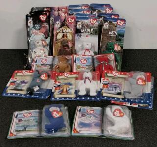 McDonald's Ty Teenie Beanie Babies Collection: 16 Mint-On-Card International Bears & More