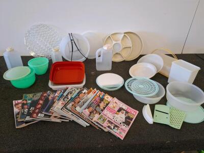 Vintage People & Celebrity Magazine Commemorative Issue Collection (1990s-2000s) and large lot of Tupperware.