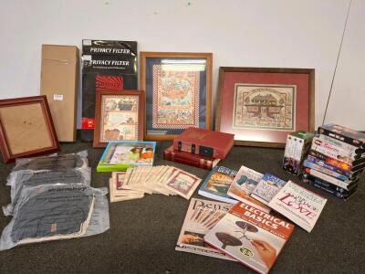 Framed Noah's Ark Print &ldquo;All Aboard The Lord&rdquo; | Oak Frame, Blue Mat | The Ark Collection, Privacy Filters Screen Protectors, Cards, Beanies, And More