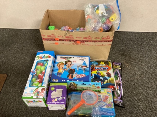 Box Of Children Games And Toys