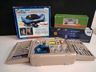 Posture Pump Disc Hydrator Back Model 2000 - Elliptical Back Rocker, Deluxe Auto Emergency Light, Microscope Kit, And More