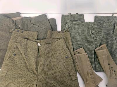 Military Trousers/Leggings, German Wool, Rain Camo