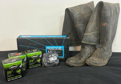 RECOIL RCX2652 6.5" Speaker, Slime Bike Tubes (26"/24"/27.5"), Rubber Hip Wader Boots Lot