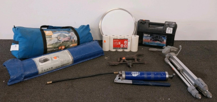 Large Lot&mdash;Ozark Trail & IKEA Screen House Tents, Quik Grip Tire Chains, Carquest Grease Gun, & More