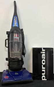 Bissell PowerForce Bagless Upright Vacuum, Puroair Air Purifier HEPA 14, Blue/Black