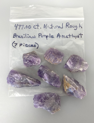 (7) Pieces of Purple Amethyst Specimen