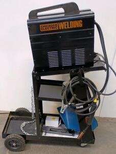 Chicago Electric 90 Amp Flux Wire Welder with Steel Cart, 120V, 20A, Up to 3/16" Steel, S/N: 1419-27147-5483
