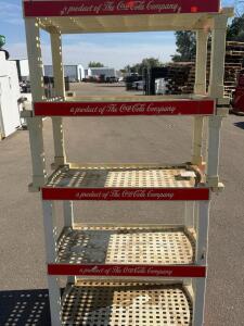 Vintage Coca-Cola Metal Display Rack 5-Shelf, "Enjoy Coke", 60"x23"x17", 1970s-80s Store Shelf