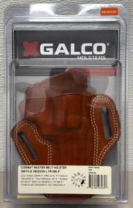 Galco Combat Master CM104 Tan Leather OWB Holster for S&W L Frame 686 4" Revolver
