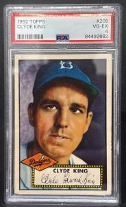 1952 Topps Clyde King #205 PSA 4 VG-EX Brooklyn Dodgers Baseball Card
