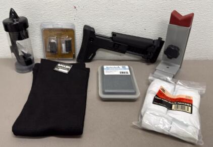 Kinetic Development Group SCAR Folding Stock & American Defense 30mm Cantilever Scope Mount Black