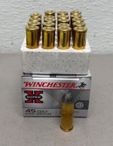 Winchester Super-X .45 Colt 255 Grain Lead Round Nose Ammunition &ndash; 20 Rounds