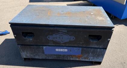 Site-Vault Jobsite Tool Storage Box, Steel, Forkliftable, Used Condition
