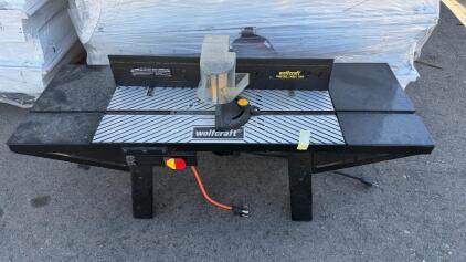 Wolfcraft Router Table 540 with Safety Features and Adjustable Fence