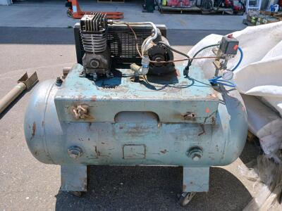 Used Industrial Stationary Air Compressor with General Electric Motor