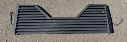 Classic Rear Window Louver, Metal, Black Finish, Needs Restoration