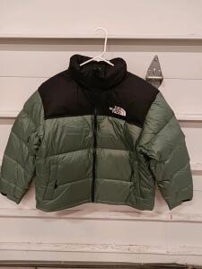 The North Face Men's Puffer Jacket, Black/Green, Size: Men's