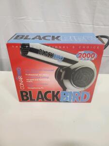 ConairPRO Blackbird Professional Hair Dryer, 2000W, 2 Speeds/4 Heat Settings, Includes Concentrator Nozzle and Straightening Pick